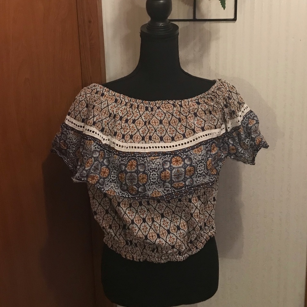 Ashley Stewart Boho MidDrift Top